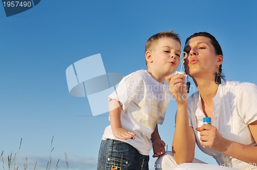 Image of woman child bubble