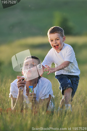 Image of woman child bubble