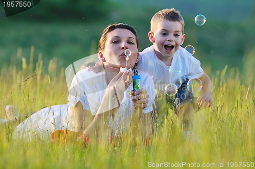 Image of woman child bubble
