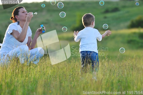 Image of woman child bubble