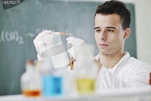 Image of young scientist in lab