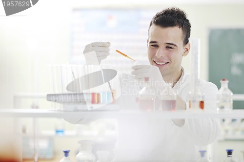 Image of young scientist in lab
