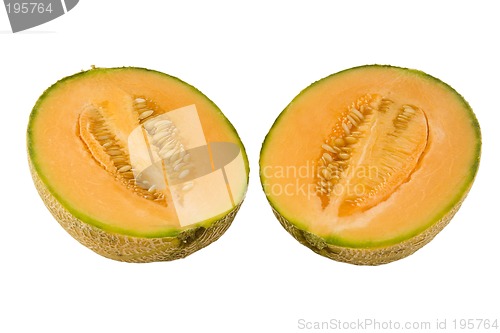 Image of Australian rockmelon in halves