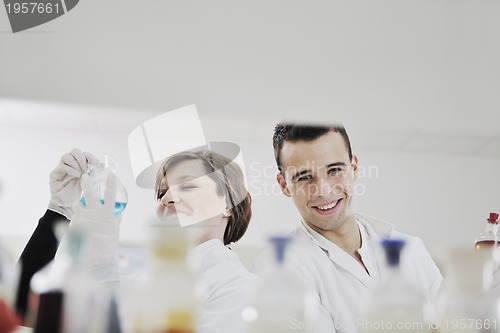 Image of students couple in lab