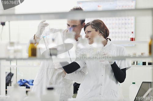 Image of students couple in lab