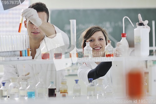 Image of students couple in lab