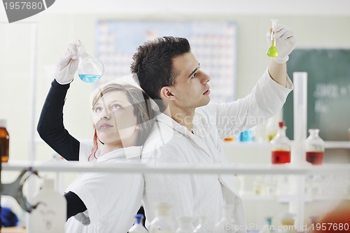 Image of students couple in lab