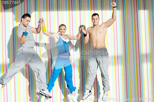 Image of fitness group exercise