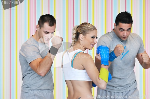 Image of fitness group exercise