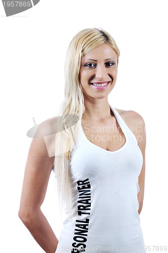 Image of fitness woman personal trainer