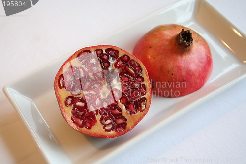 Image of Pomegranate  on white plate