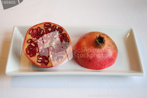 Image of Pomegranate  on white plate