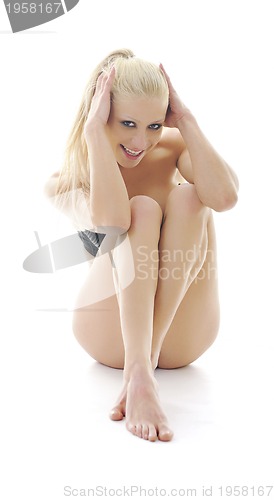 Image of attractive blonde isolated on white