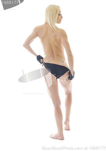 Image of attractive blonde isolated on white