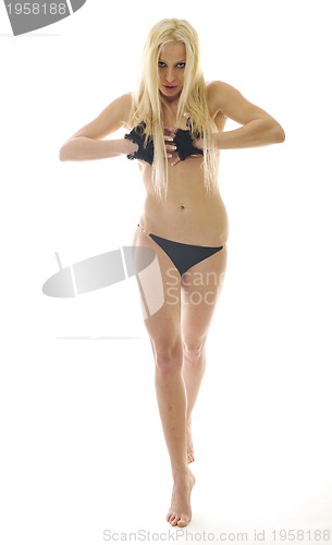 Image of attractive blonde isolated on white