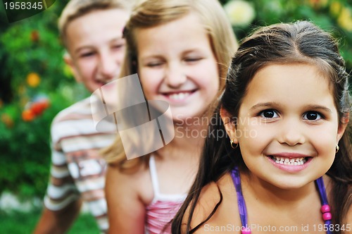Image of happy kids outdoor