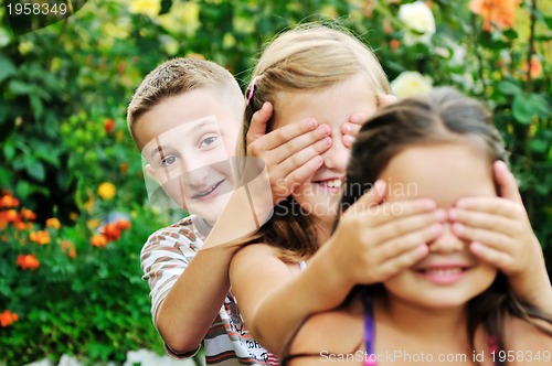 Image of happy kids outdoor