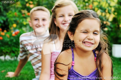 Image of happy kids outdoor