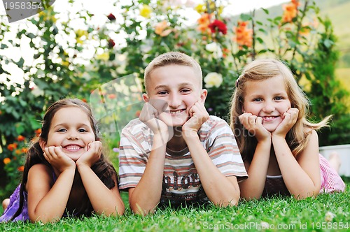 Image of happy kids outdoor