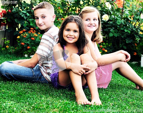 Image of happy kids outdoor