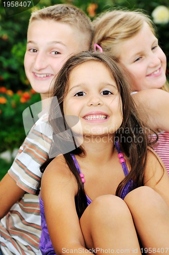 Image of happy kids outdoor