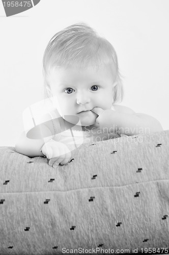 Image of cute little baby closeup portrait