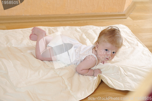 Image of cute little baby closeup portrait