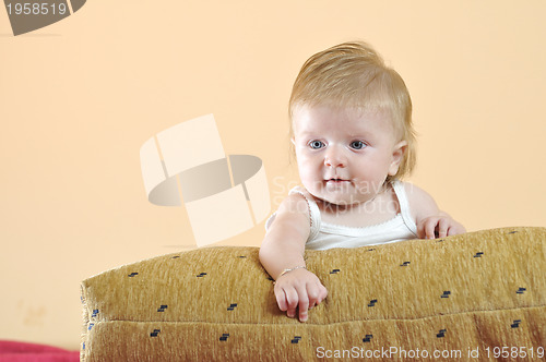 Image of cute little baby closeup portrait