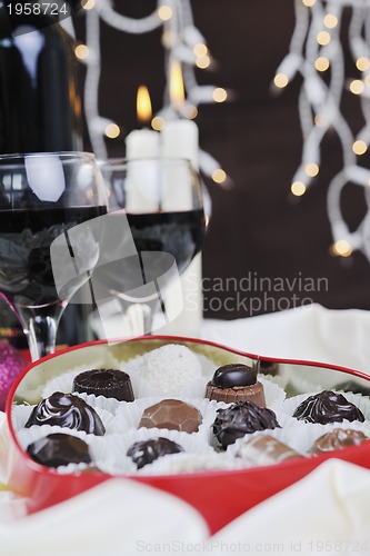 Image of wine and chocolate