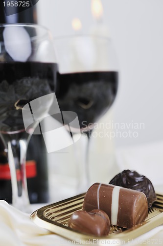 Image of wine and chocolate