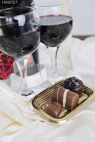 Image of wine and chocolate