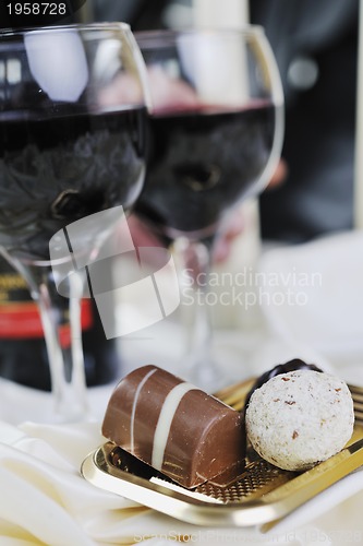 Image of wine and chocolate