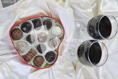 Image of wine and chocolate