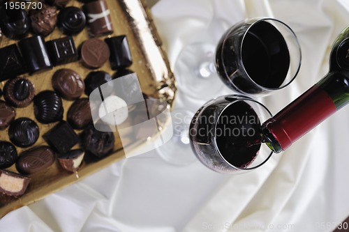 Image of wine and chocolate