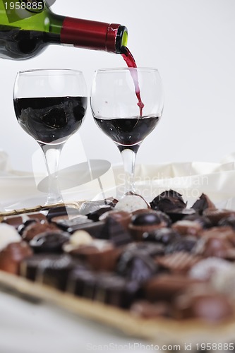 Image of wine and chocolate