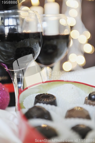 Image of wine and chocolate