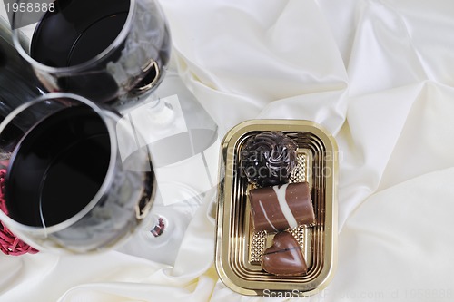 Image of wine and chocolate