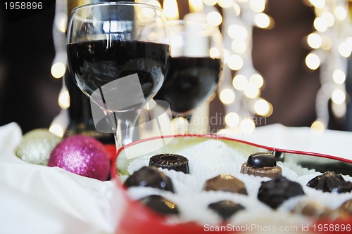 Image of wine and chocolate