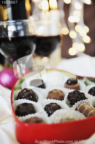 Image of wine and chocolate