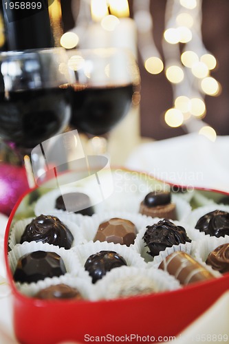 Image of wine and chocolate