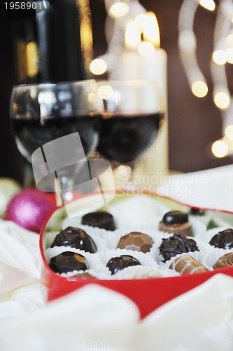 Image of wine and chocolate