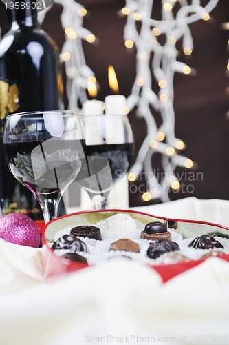 Image of wine and chocolate