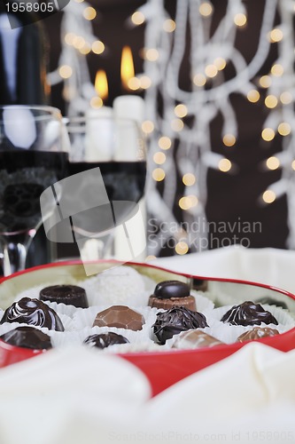 Image of wine and chocolate