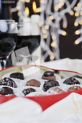 Image of wine and chocolate