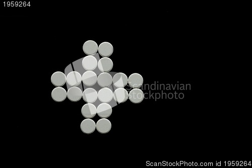 Image of pharmacy concept with pills