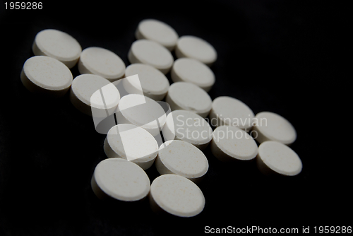 Image of pharmacy concept with pills