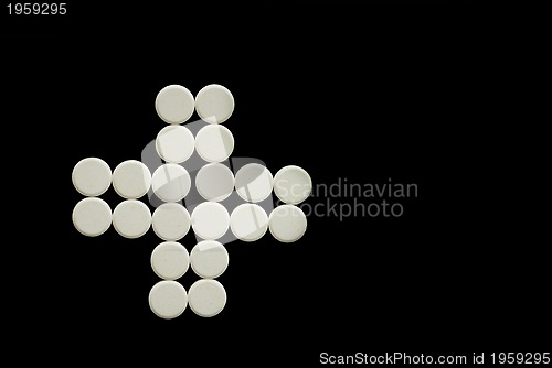 Image of pharmacy concept with pills