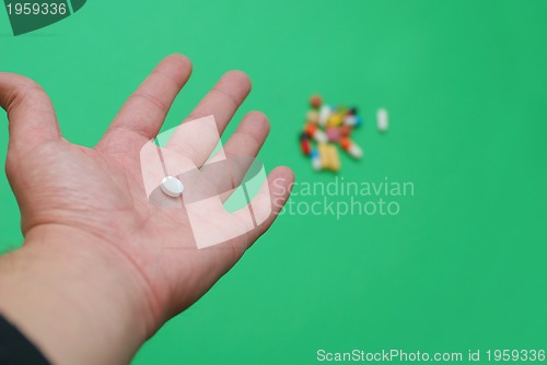 Image of pills in hand