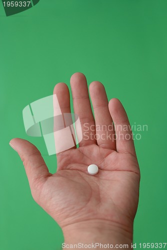 Image of pills in hand