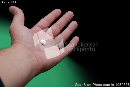 Image of pills in hand